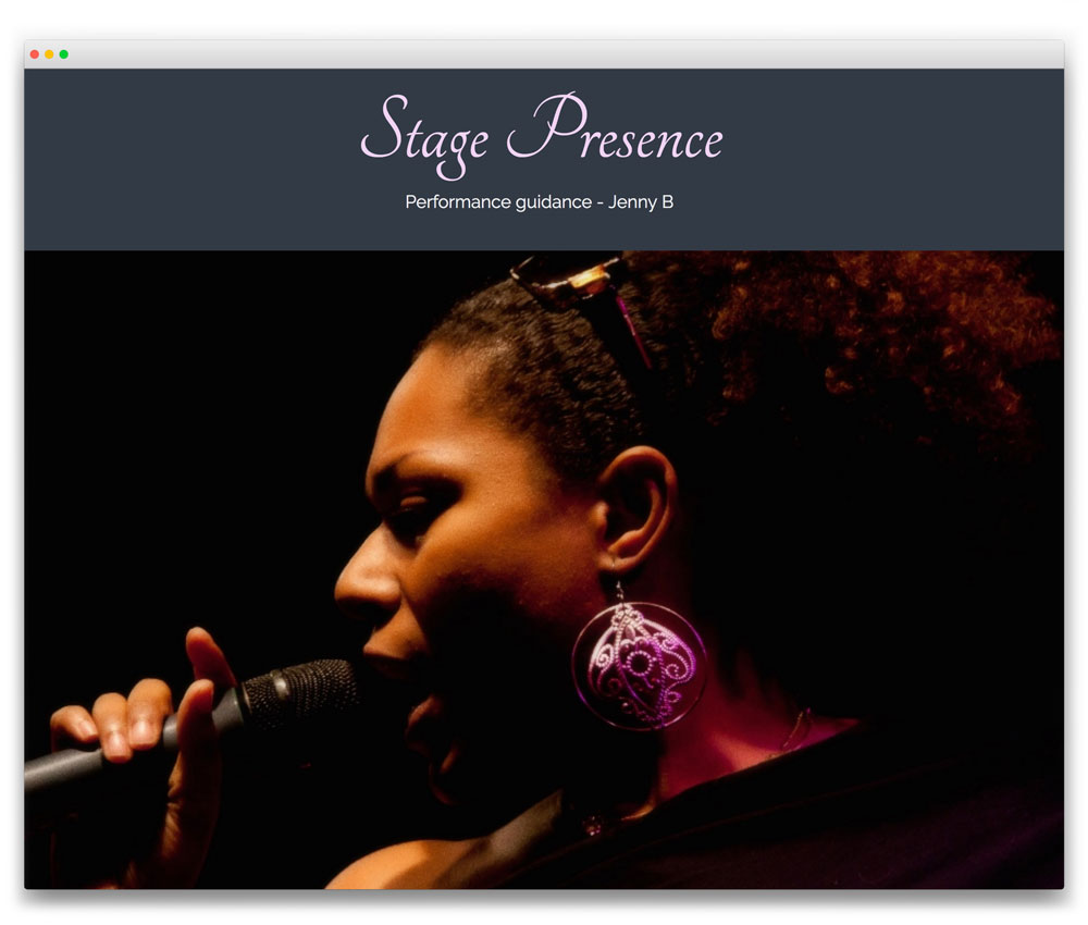 Stage Presence - Responsive WordPress website